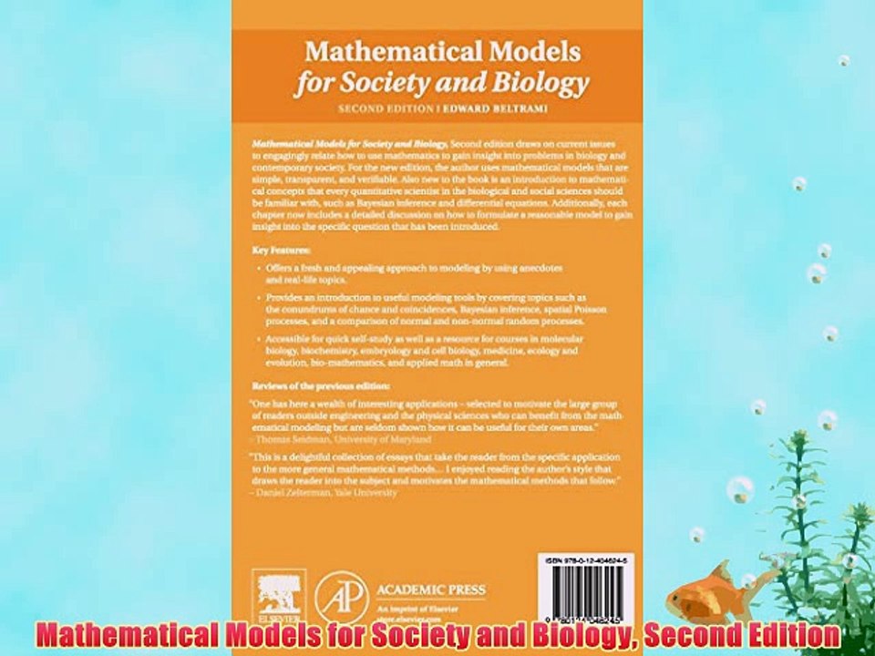 [PDF] Mathematical Models for Society and Biology Second Edition Popular Online