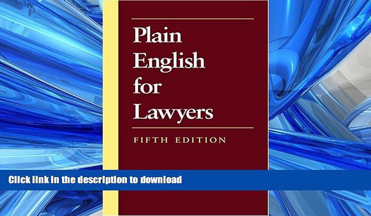 DOWNLOAD Plain English for Lawyers READ PDF FILE ONLINE