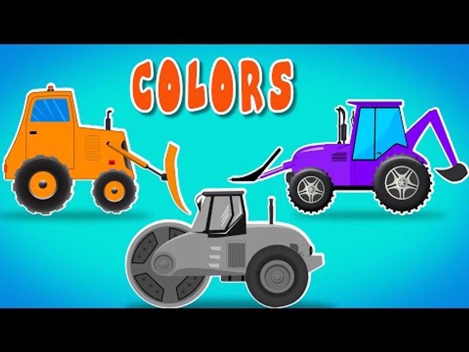 Construction vehicles | Learn Vehicles | Learn Colors | Colors Mix