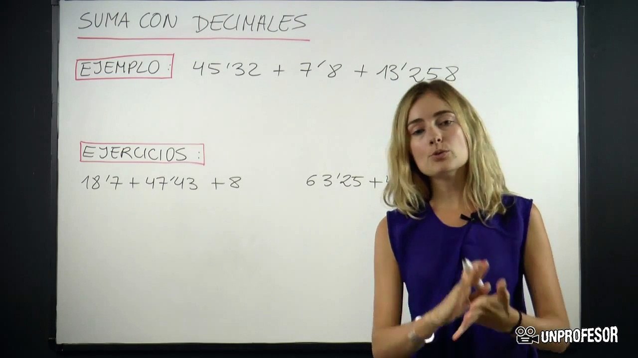 Decimales Sumar Decimales