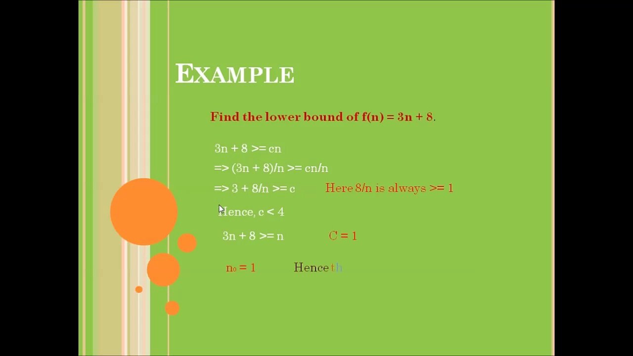 5. Algorithms and Data Structures - Omega Notation