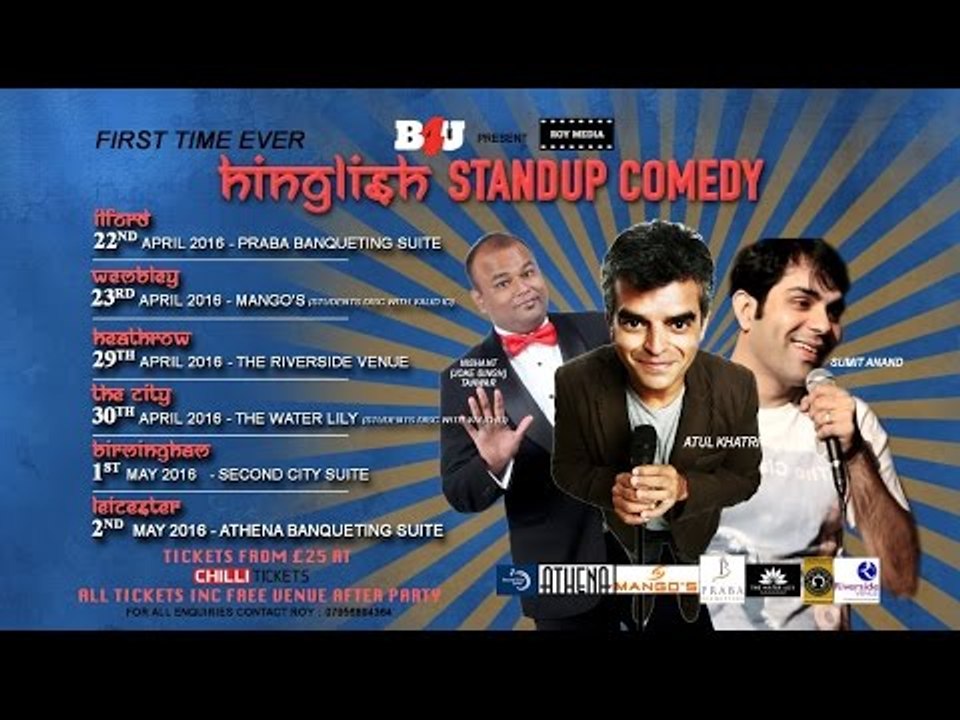 B4U & Roy Media 'Hinglish StandUp Comedy' Teaser Skits