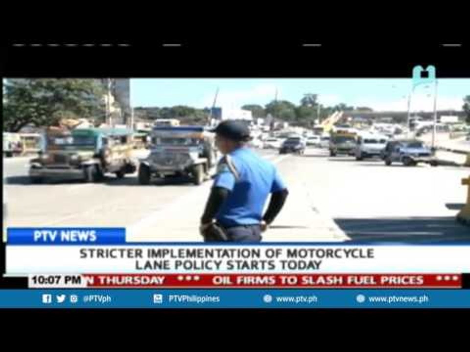 Stricter implementation of motorcycle lane policy starts today