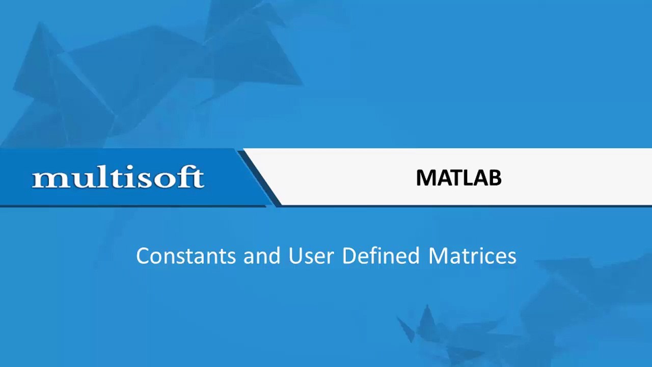 Using Command Window in MatLab Training Video By MultisoftSystems in Delhi,Noida