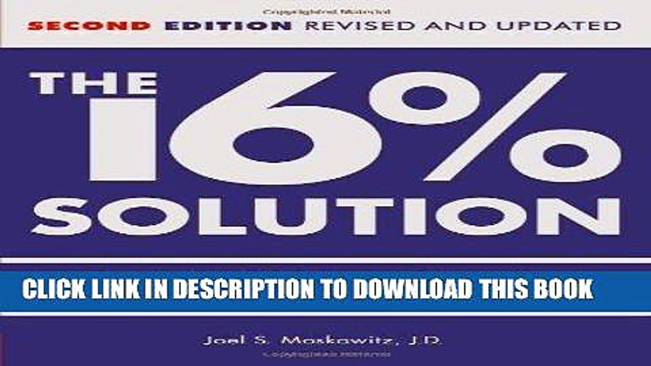 [PDF] FREE The 16% Solution: How to Get High Interest Rates in a Low-Interest World with Tax Lien