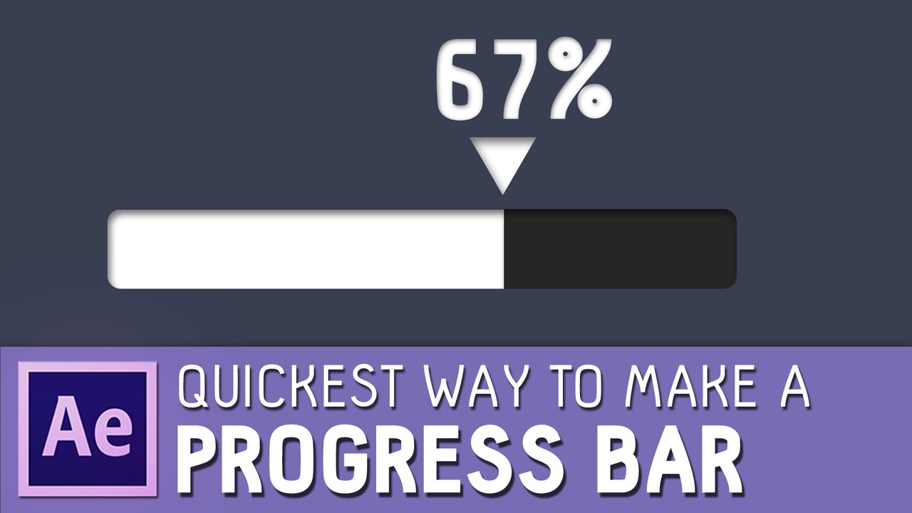 Simpliest and quickest way to make a progress bar in After effects - Progress bar tutorial
