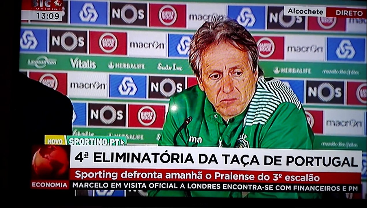 A matemática de Jorge Jesus... 11+4=14