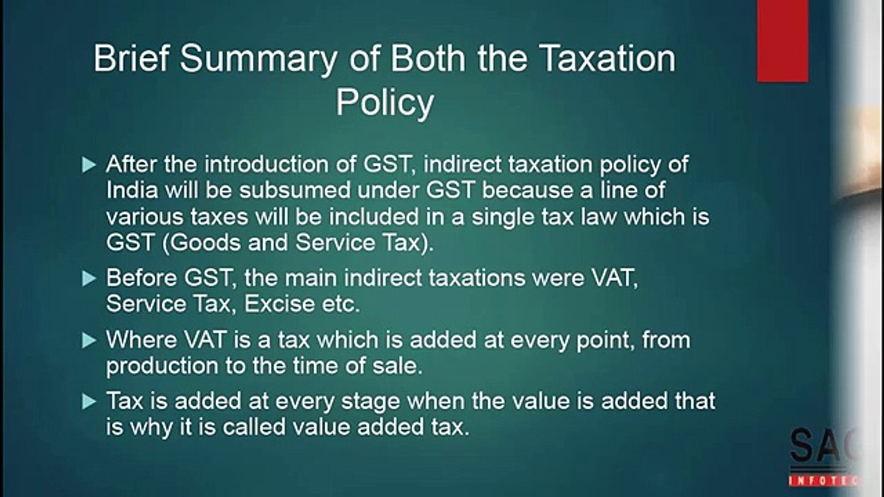 Difference Between VAT and GST(Goods and Service Tax)