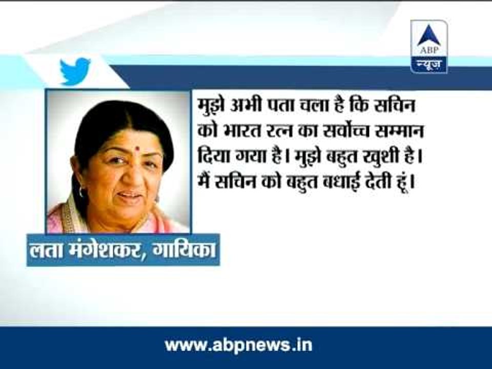 Lata Mangeshkar congratulates Tendulkar