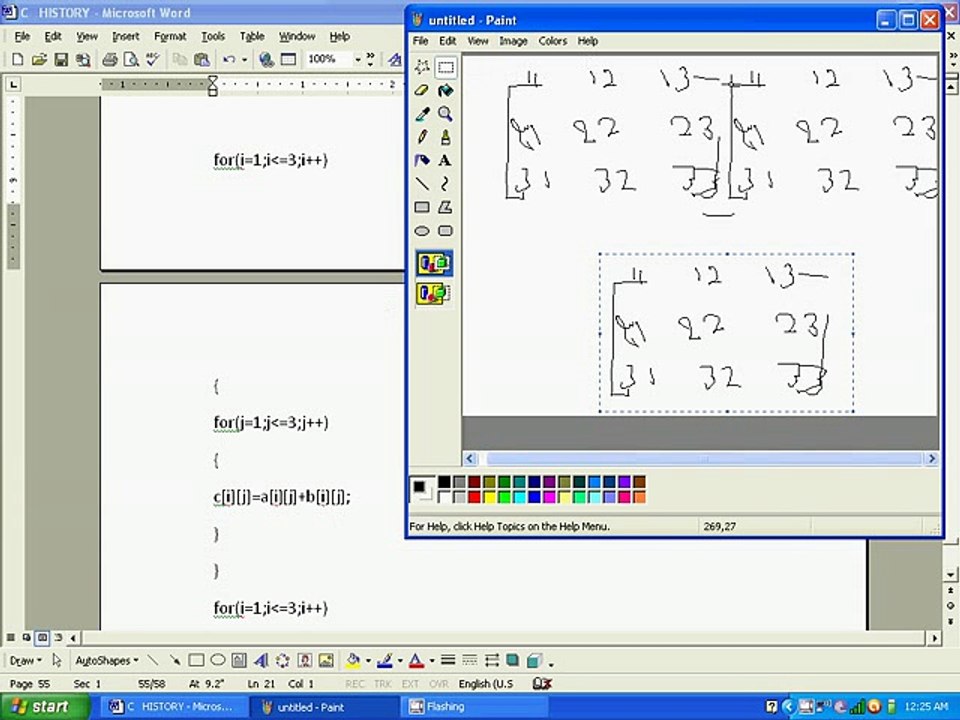 C LANGUAGE ADDITION OF TWO MATRIX PROGRAM