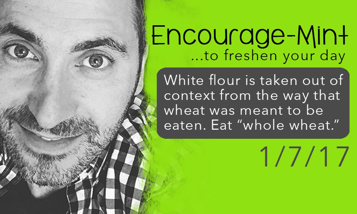 Encourage-Mint...White flour is taken out of context from the wheat kernel
