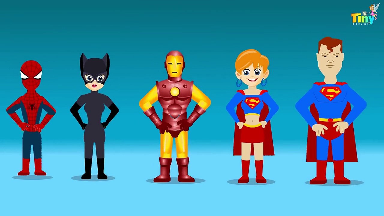 Finger Family Funny Spider Family | SuperHeroes Family