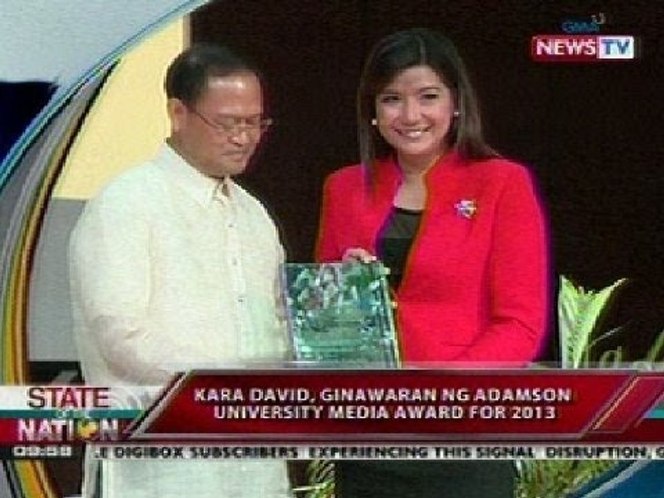 SONA: Kara David, pinarangalan