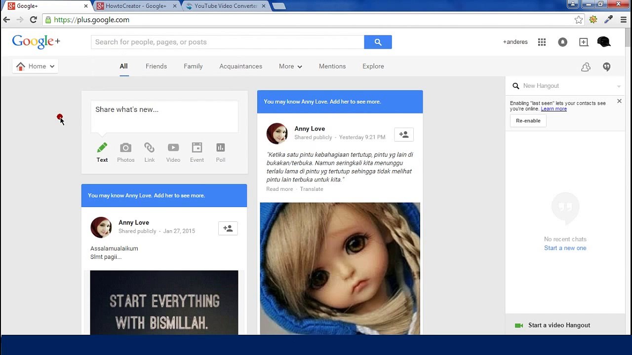 How to Download HD Videos from Google Plus (2015) & Create Strikethrough Text in HTML