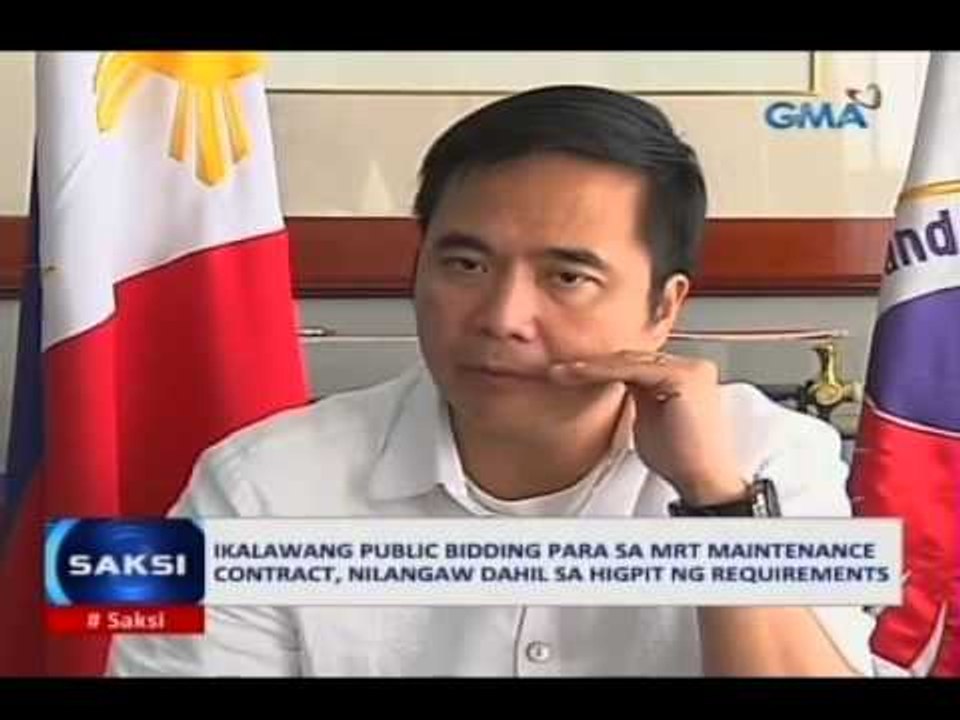 Ikalawang public bidding para sa MRT maintenance contract, nilangaw dahil sa higpit ng requirements