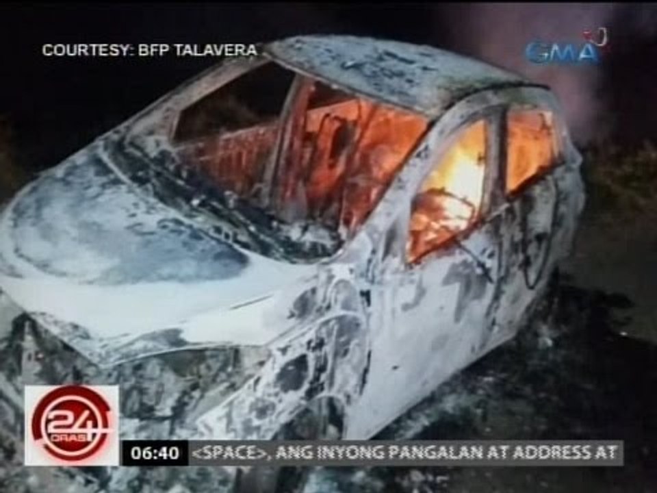 24 Oras: Dalawang bangkay, halos maabo nang matagpuan sa nasunog na kotse