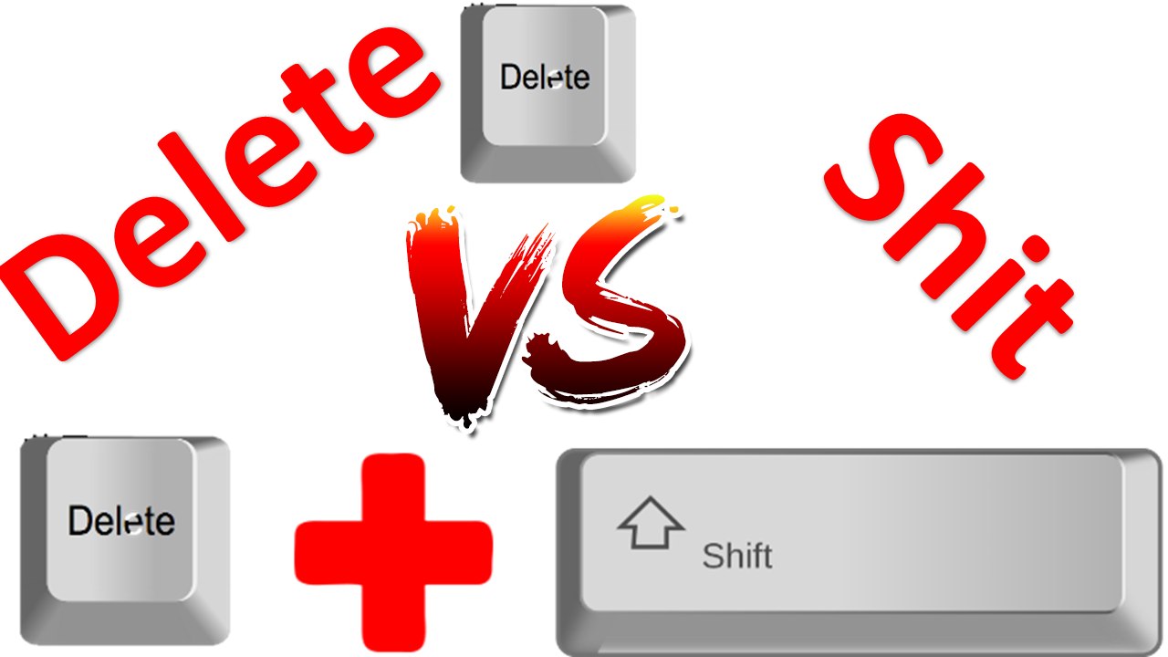 What is deference when you delete anything with and without shift button.