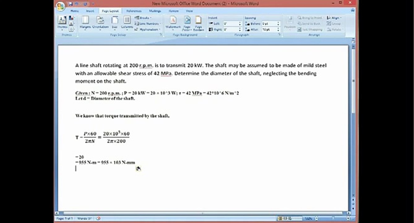 Shaft Design Examples Part 1 - cart2galaxy