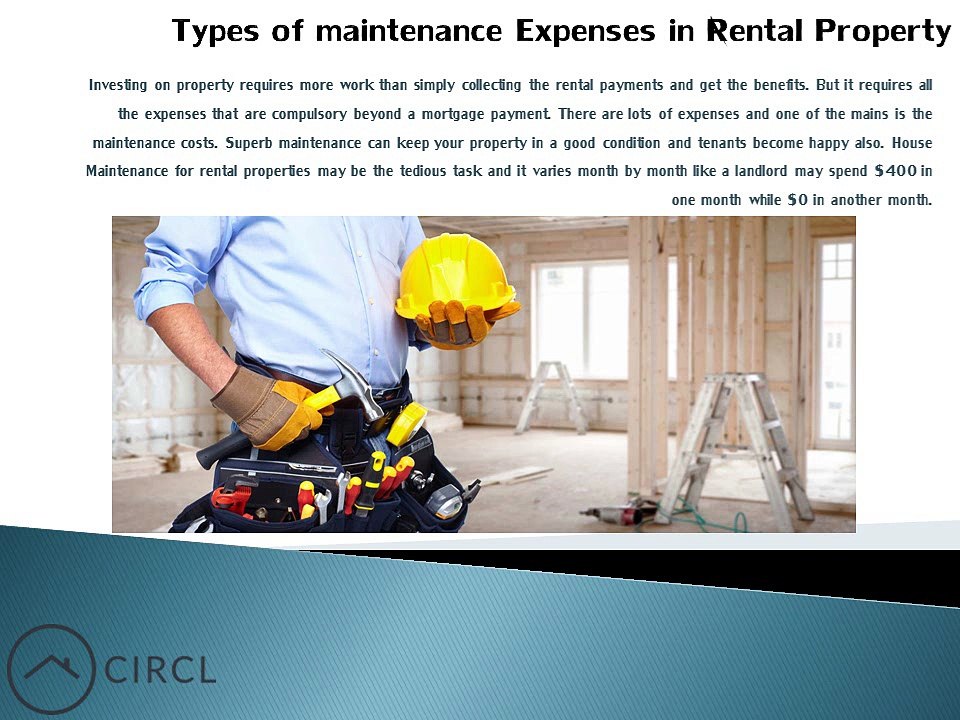 Types of maintenance Expenses in Rental Property