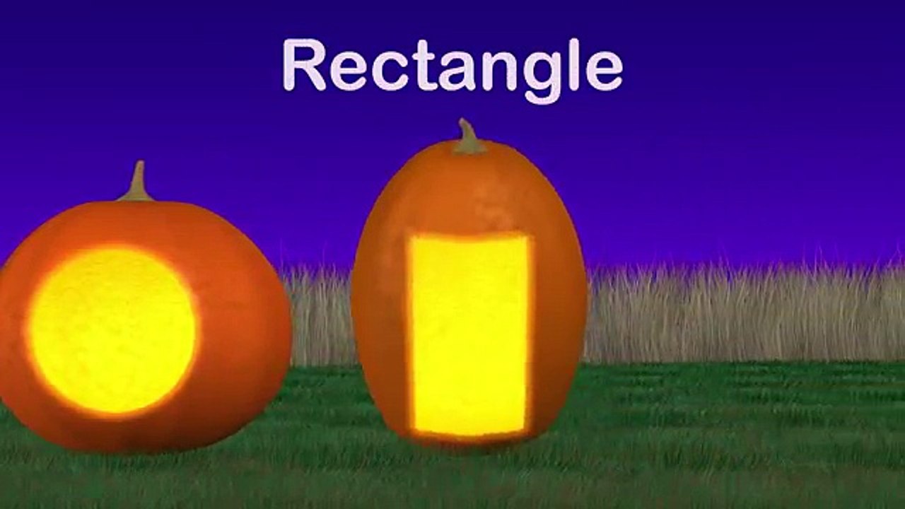 Rolling Pumpkins Teach Shapes for Children - Learn & Spell Shapes