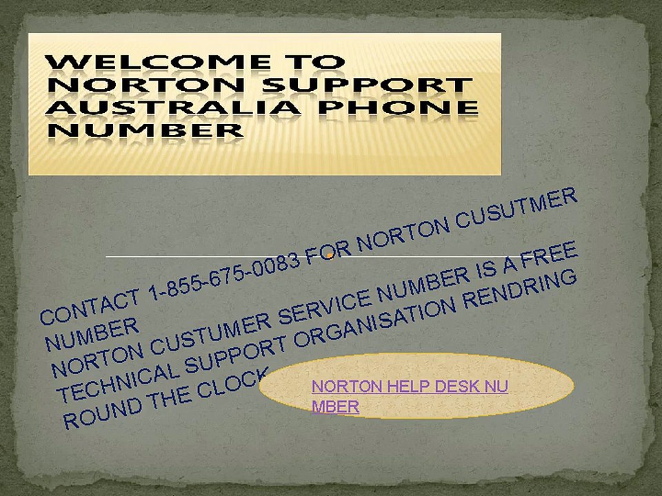 NORTON ANTIVIRUS HELP DESK NUMBER