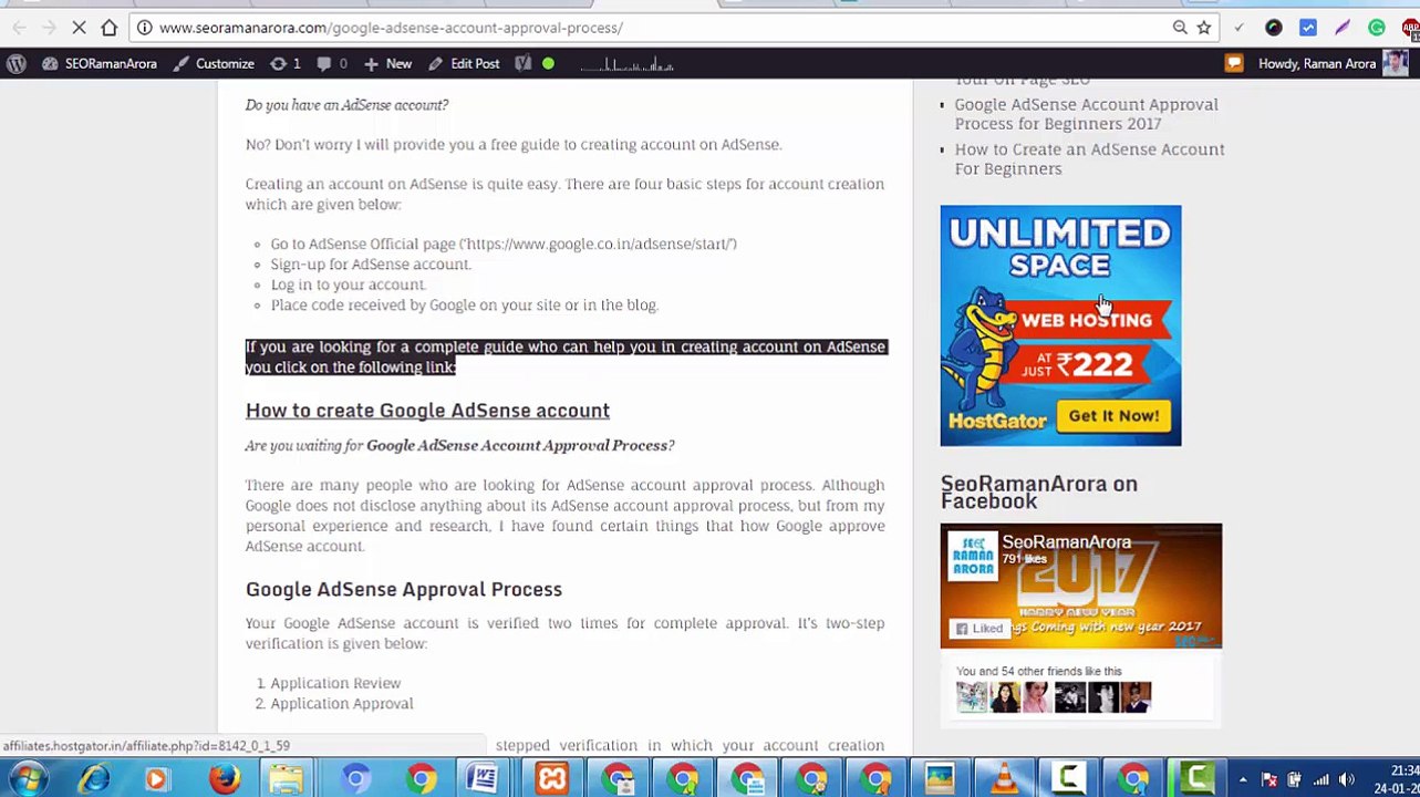 Google AdSense Account Approval Process for Beginners 2017