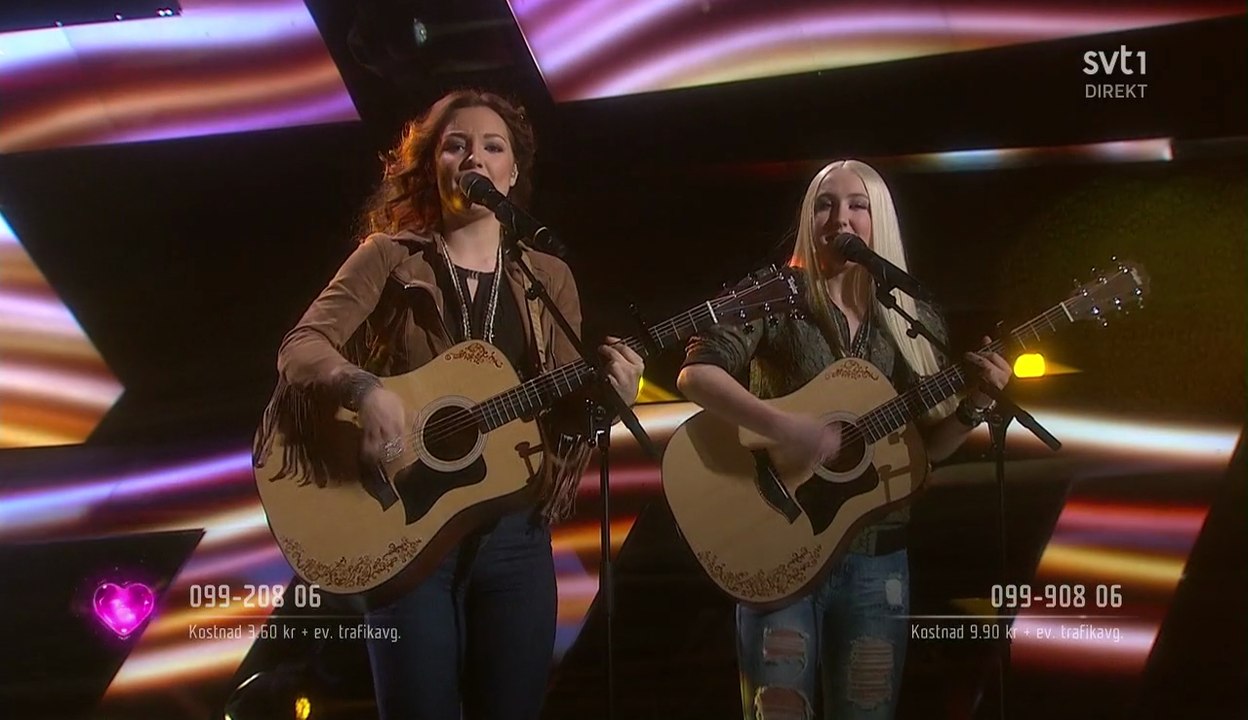 Bella & Filippa – Crucified (Microphone Only) Melodifestivalen 2017