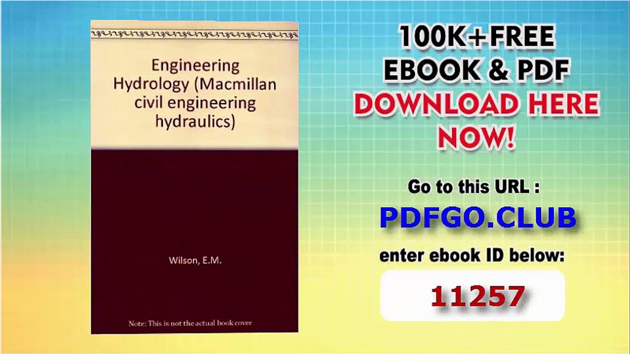 Engineering Hydrology (Macmillan civil engineering hydraulics)