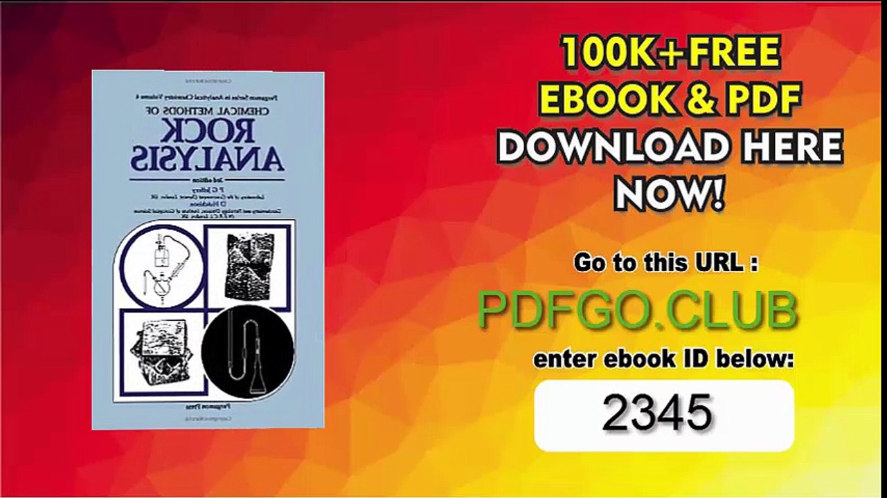 Chemical Methods of Rock Analysis, Third Edition (Pergamon Series in Analytical Chemistry) 3rd Edition