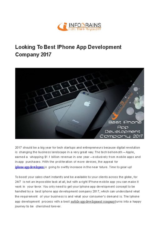 Best IPhone App Development Company, Mobile App Development