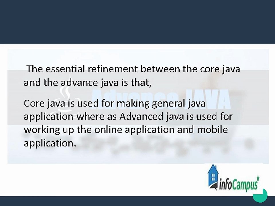 Difference between Core Java and Advance Java