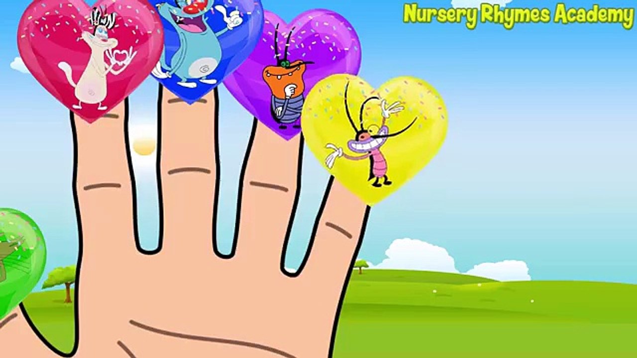 Oggy and the Cockroaches Heart Lollipops Finger Family - Oggy Finger Family Song Finger Fa