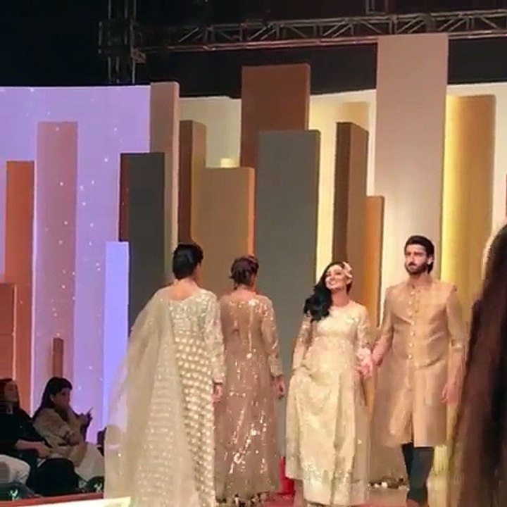 Gorgeous Sarah Khan and Aagha Ali together on ramp