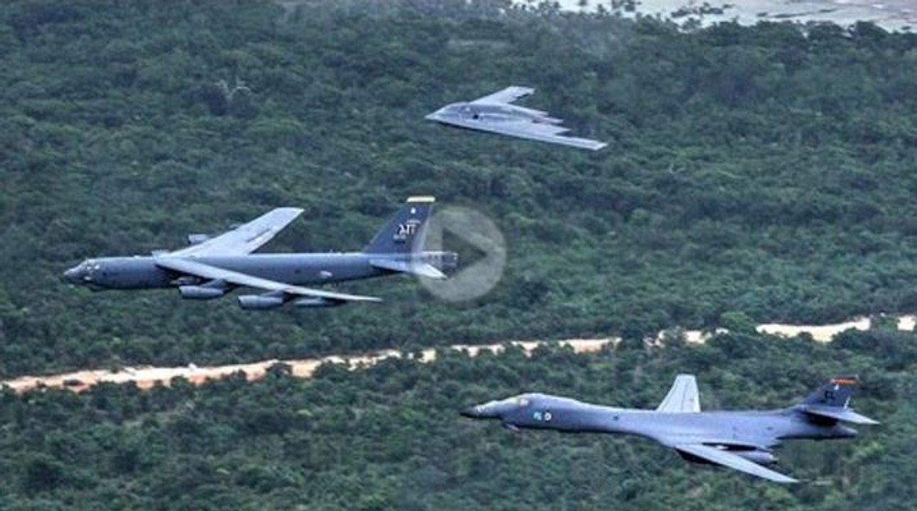 B-1, B-2, B-52 Fly Together In A Massive Show Of Force – Integrated Bomber Operation