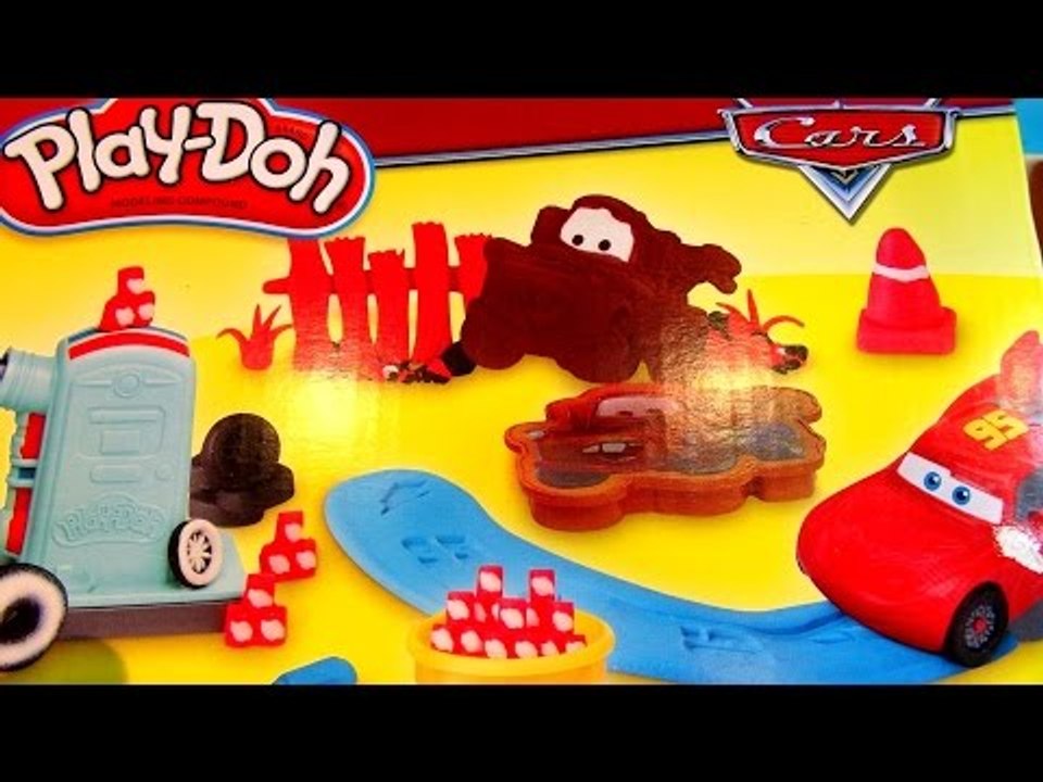 PlayDoh and Pixar Cars Mater and Lightning McQueen and Magic , watch and see