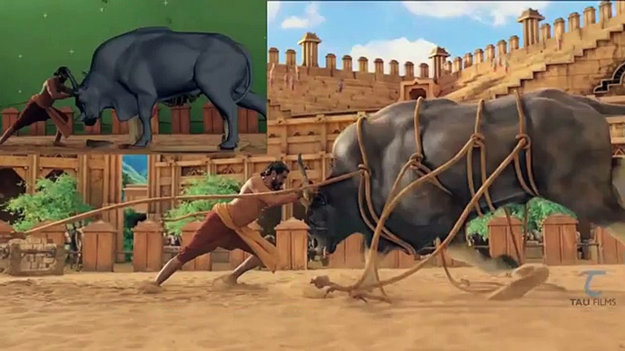 Making_Of_Bahubali_(_Baahubali_)_VFX_Work_On_Bull_Fight_With_Rana_Exclusive___Cu