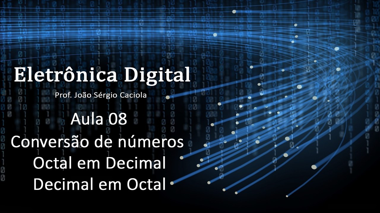 Aula 08 - Conversão de números Decimais para Octais e Octais para Decimais.