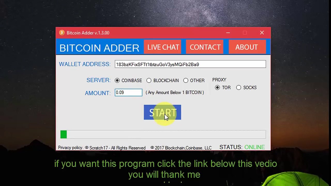 Real BITCOIN Generator BITCOIN ADDER v1.3 2017