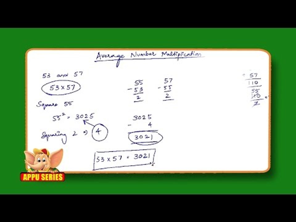 Quick trick for average number multiplication - Math Trick