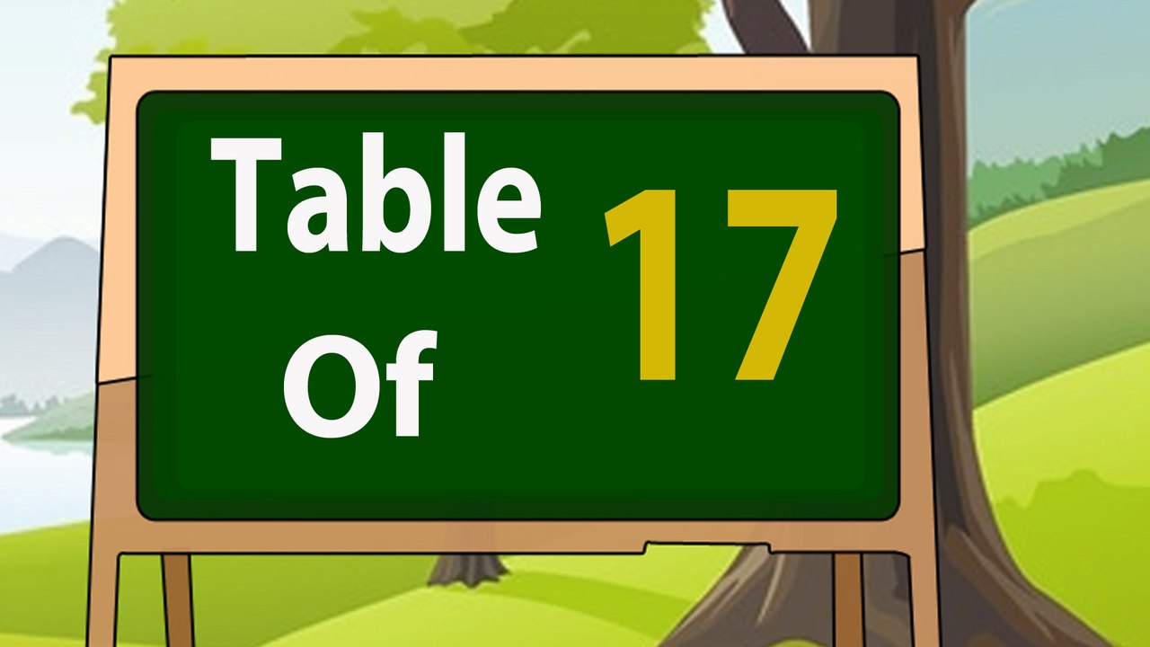 17 Times Table Multiplication | Learn 17x Table | Learn Seventeen Multiplication Tables For Kids