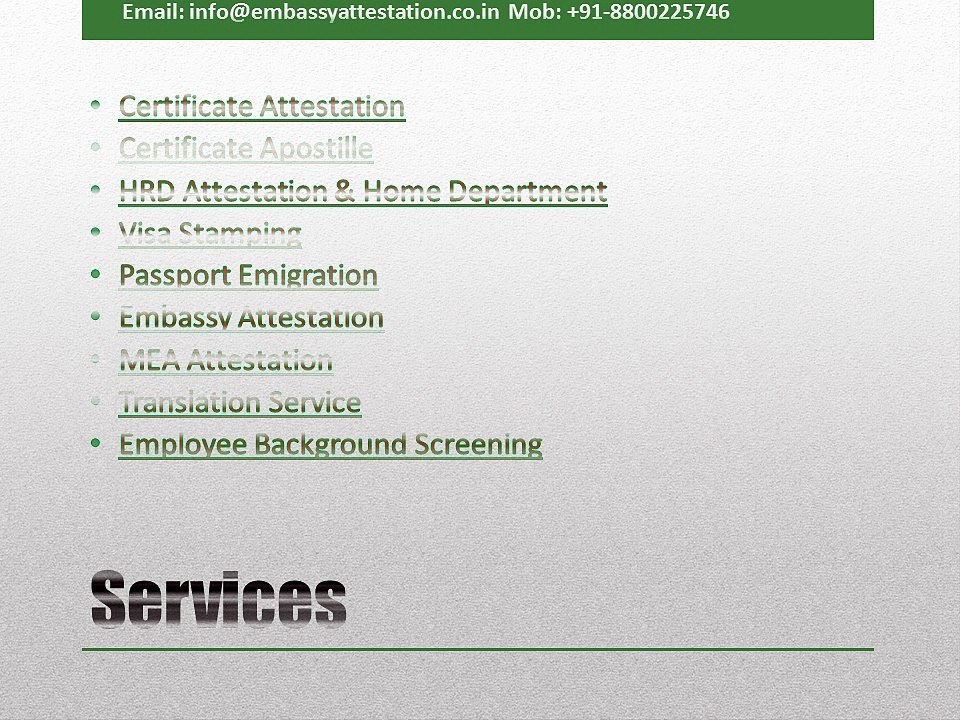 Talent Overseas Certificate Attestation Services Agency India