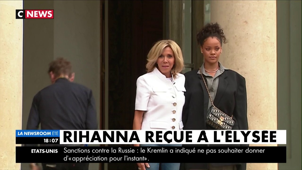 Rihanna reçue à l'Elysée par Brigitte Macron