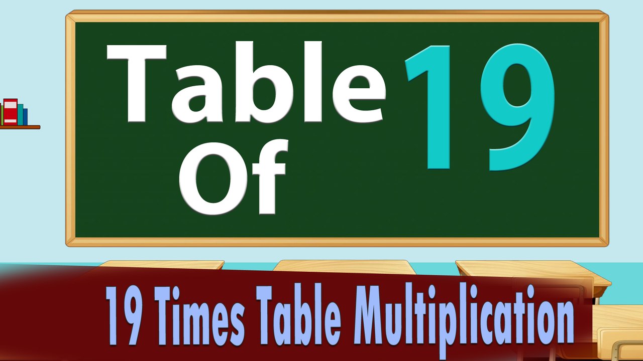 19 Times Table Multiplication | Learn 19x Table | Learn Nineteen Multiplication Tables For Kids