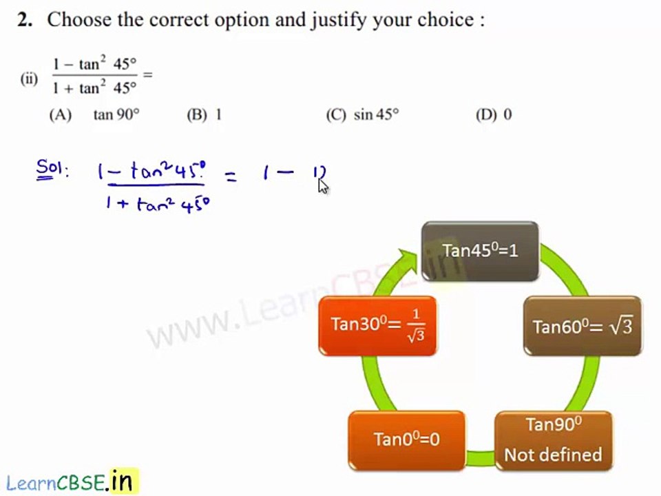 NCERT Solutions for CBSE Class 10 Maths Trigonometry Ex 8.2 Q2
