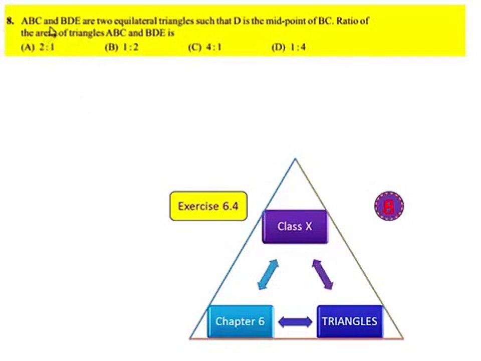 NCERT Solutions for Class 10th Maths Chapter 6 Triangles Exercise 6.4 Question 8