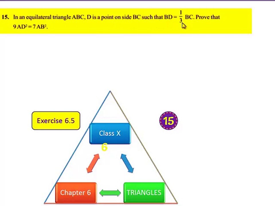 NCERT Solutions for Class 10th Maths Chapter 6 Triangles Exercise 6.5 Question 15