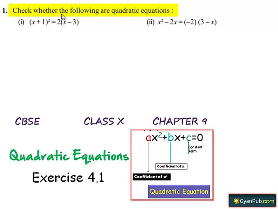 NCERT Solutions for Class 10th Maths Chapter 4 Quadratic Equations Ex 4.1 Q1 iii