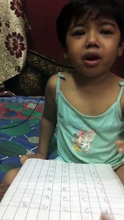 Innocent kid crying while study mathematic