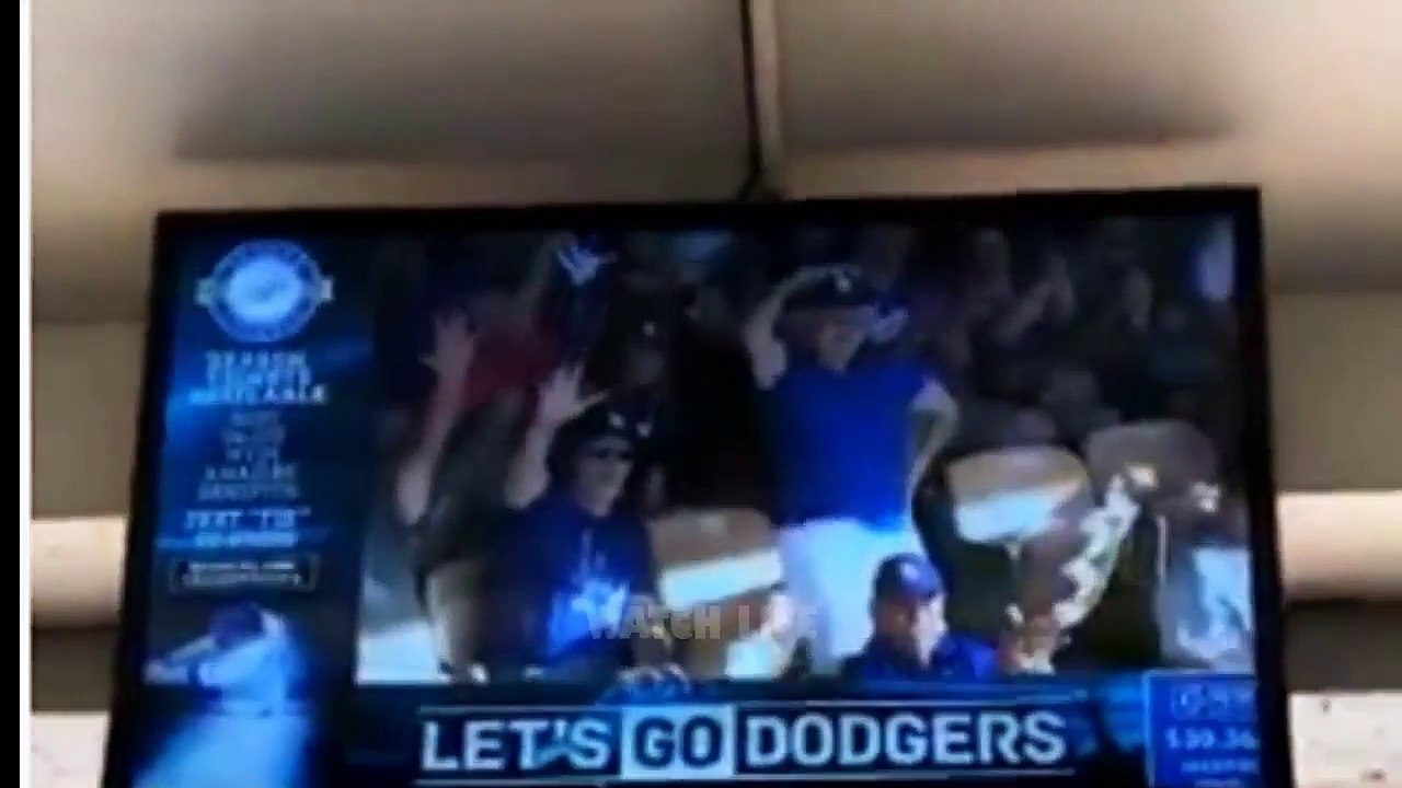 Granny flashes Dodger Stadium crowd