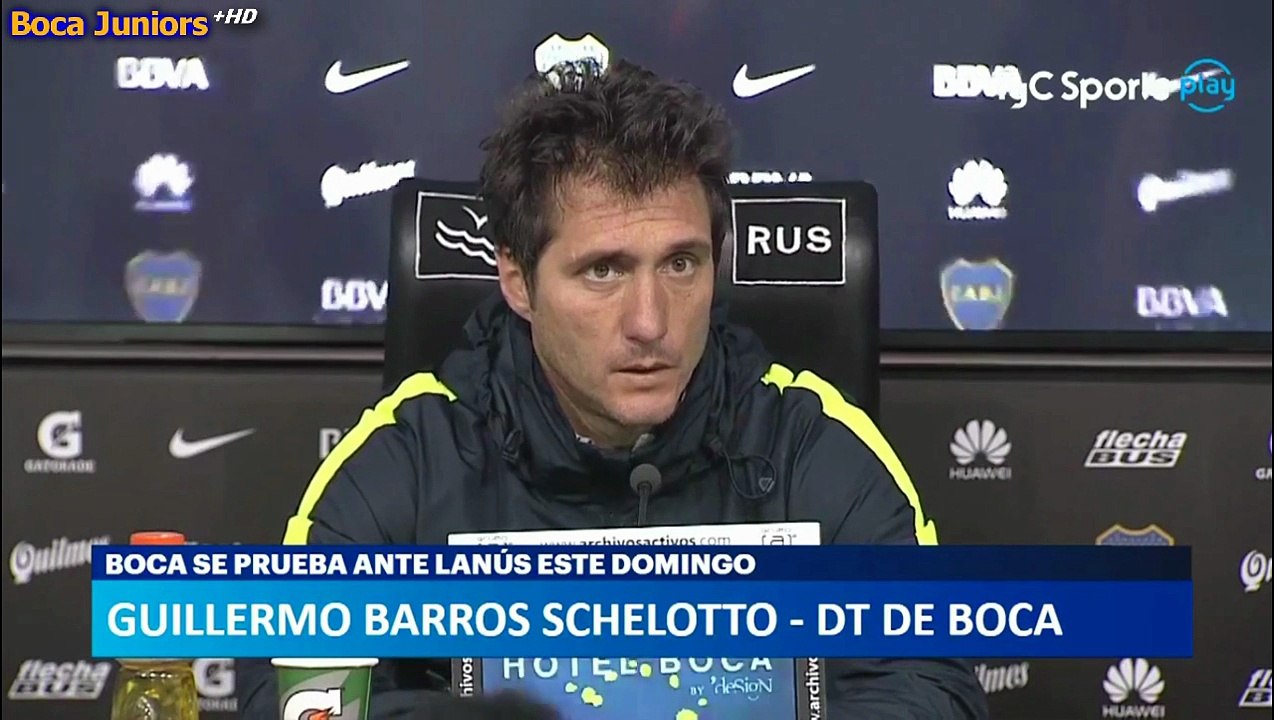 Guillermo B. Schelotto en conferencia de prensa